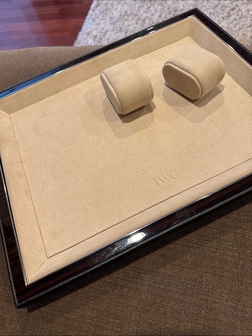 IWC Beige Suede Watch Display Tray